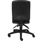 Nicer Furniture Ergonomic Polyurethane Task Chair – Black-Seat Size: 19.5"W x 18"D