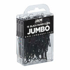 JAM Paper Colored Jumbo 2" Paper Clips - Black - 2 Packs of 75-Quantity: 2/pack ( 75 per box )
