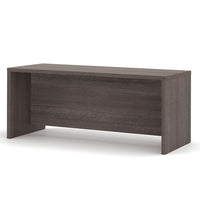 Bestar Pro-Linea Executive Desk, Bark Grey (120400-1147)-Durable 1.5" commercial grade work surface with melamine finish that resists scratches, stains and wears