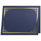 St. James Document/Certificate Holders - Gold Foil Border - Linen Finish - Navy Blue - 5 Pack - 83806-Easy to insert any letter size (8-1/2" x 11") documents into the die-cut corner slots