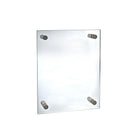 Azar Displays 9" x 12" Standoff Acrylic Sign Holder with Caps, Clear (105512)-Used for graphic signs