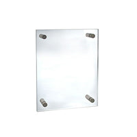 Azar Displays 9" x 12" Standoff Acrylic Sign Holder with Caps, Clear (105512)-Used for graphic signs