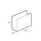 Azar Acrylic Desk File Holder, Clear, 8" x 3.25" x 6.5", 4/Pack (255082)-Clear Acrylic