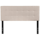 Flash Furniture Bedford Tufted Upholstered Full Size Headboard - Beige Fabric-Contemporary Style