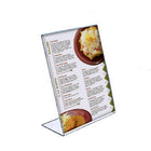 Azar Displays 14" x 8.5" Vertical Slanted L-Shape Acrylic Sign Holder, Clear, 10 Pack (112706)-Perfect for marketing/advertising materials