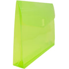 JAM Paper Booklet 1" Expansion Plastic Envelopes with VELCRO Brand Closure, 9 3/4" x 13", Lime Green, 12 Pack-Opening: booklet