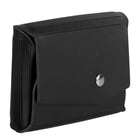 JAM Paper Italian Leather Business Card Holder Case with Angular Flap - Black-Quantity: Sold Individually