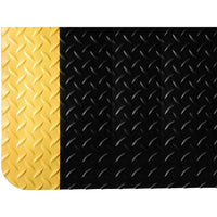 Wearwell Diamond-Plate Spongecote No. 415, 2' x 75', Black/Yellow-Resilient Nitricell® sponge base provides comfort and enhances productivity