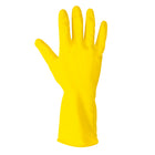 Forcefield Flocklined Latex Dishwashing Style Rubber Gloves - Medium-Natural Rubber Latex