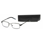 Sportex +2.75 Blue Light Reading Glasses - Stainless Steel Frame-Contemporary rectangular unisex frame is made of durable, lightweight, and flexible stainless steel; comes in sport blue color