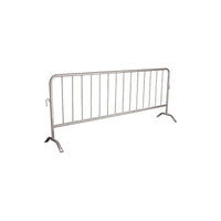Zenith Safety Portable Barriers, Interlocking, 102" L x 40" H, Silver-Colour: Silver