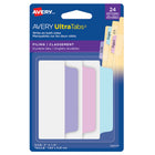 Avery Ultra Writable Filing Tabs - 3" x 1½" Repositionable Two Sided - Pastel Colour - 24 Pack-White