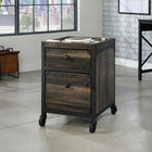 Sauder Foundry Road Mobile File Cabinet - Carbon Oak (1 Box)-Carbon Oak, Engineered wood, Metal