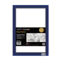 SECO Snap Poster Frame Case - 8.5" x 11" - Blue-Quick snap spring hinged front load frame makes it quick and easy to switch posters and pictures