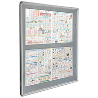 Eddie's Enclosed Bulletin Board With Locking Door - 30" W x 40" H-Enclosed Bulletin Board