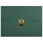 St. James Document/Certificate Holders - Gold Award Seal with Gold Ribbon - Green - 5 Pack-Add ceremony, elegance and sincerity to the act of giving recognition