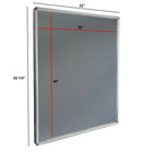 Eddie's Enclosed Bulletin Board With Locking Door - 30" W x 40" H-Overall size: 32" wide x 42-1/2" tall x 1-1/4" deep