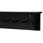 Foster 24"L x 4.5"D x 5.5"H Wall Shelf, 5 Pegs, Black (FN00380-5INT)-Design: the floating shelf features elegant, farmhouse design that will not only be a functional piece but will bring your home decor to the next level
