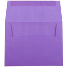 JAM Paper A2 Invitation Envelopes, 4.38 x 5.75, Brite Hue Violet Purple Recycled, 250 Pack (80252H)-Blank interior for personalized message
