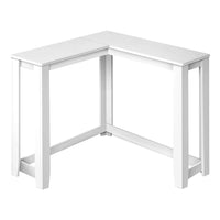 Monarch Specialties 3656 Corner Console Accent Table - White-Entry table with a unique corner design in a sleek white finish