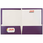 JAM Paper Glossy Two Pocket Presentation Folders, Purple, 100 Pack (385GPUB)-2 pocket