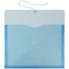 JAM Paper Plastic Envelopes with Button and String Tie Closure, Letter Booklet, 9.75 x 13, Blue Poly, 12 Pack (218B1BU)-Size: 9-3/4" x 13"
