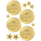 Trend Enterprises Excellence Award Seals Stickers - Gold - 6 Packs of 32-Theme/design: Certificate, praise/reward/award