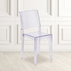 Flash Furniture Phantom Series Transparent Stacking Side Chair-Designed for Commercial Use