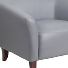 Flash Furniture HERCULES Imperial Series Grey Leather Sofa-Sloping Arms