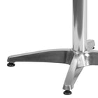 Flash Furniture 31.5" Round Aluminum Indoor-Outdoor Table with Base-Smooth Stainless Steel Table Top