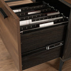 Sauder 57"W Canton Lane L-Desk - Grand Walnut-5 Years Limited Manufacturer Warranty