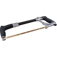 Gray Tools Heavy Duty Hacksaw 12", Top Quality Bi-metal Blade-Included bi-metal HSS 24 tip blade cuts ferrous and non ferrous metals and other materials.