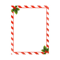 Geographics Candy Stripes Letterhead - Red Foil - 8.5" x 11" - 40 Pack-8.5" x 11"