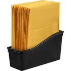 Storex Large Book Bin - Black - 6 Pack-Link several bins together for maximum stability