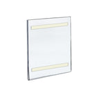 Azar Displays 11" x 7" Vertical Wall Mount Acrylic Sign Holder with Adhesive Tape, Clear, 10 Pack (122019)-Used to displays information on walls and doors, maximizing advertising opportunity