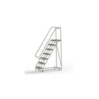 Tri-Arc Manufacturing Aluminum Rolling Ladder, Step Width: 24", Step Type: Serrated, No. of Steps: 7 (WLAR107245)-No. of Steps: 7