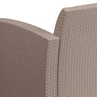 Flash Furniture Light Grey Faux Rattan Chair with All-Weather Light Grey Cushion-Deep Seat Comfort