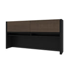 Bestar Connexion Hutch for Credenza Desk, Antigua & Black-This unit must sit on the Connexion credenza
