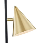 Union & Scale MidMod 60.6" Metal Floor Lamp with Cone Shades-Foot switch
