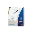 Avery Big Tab Write & Erase Dividers - 5 Tabs - White-Write, erase and reuse with ballpoint pen or pencil
