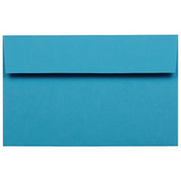 JAM Paper A10 Invitation Envelopes, 6 x 9.5, Brite Hue Blue Recycled, 250 Pack (95443H)-Blue recycled envelope