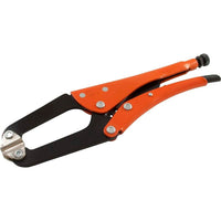 Grip-on 10" Locking C-Clamp Plier, With Self Levelling Jaw, 1-11/16" Jaw Opening-Jaw opening (inches): 1-11/16"