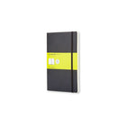 Moleskine Classic Plain Soft Cover Notebook, Black, 5" x 8.25"-240 pages, 5" x 8.25" Ivory coloured paper