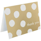 JAM Paper Thank You Cards Set, Gold Polka Dot,10 Pack (D41109TYGLMB)-5.25" x 3.75" cards