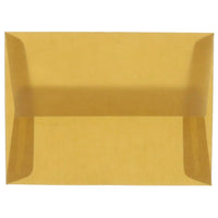 JAM Paper A10 Invitation Envelopes, 6 x 9.5, Earth Brown Translucent Vellum, 25 Pack (PACV851)-Earth brown