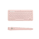 Logitech K380 Multi-Device Bluetooth Wireless Keyboard - Rose-Pair with up to three devices-even with different operating systems- and switch between them with a tap. So you can type, switch, and keep on typing. Programmable multimedia keys