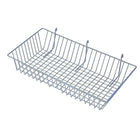 Wamaco Slatwall/Gridwall Wire Basket - 24"W x 12"D x 4"H - Chrome - 2 Pack-Size: 24"W x 12"D x 4"H