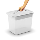 Curver Latchmate+ - Clear - 26 qt.-Carry handle on the lid makes the storage box easy to carry or take on the go.