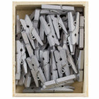 JAM Paper Wood Clothing Pin Clips, Small 7/8, Silver, 2 Packs of 50, 100 Total (230726887a)-3
