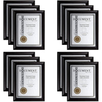 Office Works Document Frame - 11 x 8 inches - Classic Black - 12 Pack-Set: it comes in a set of 12 document frames in total, great for commercial, office or school use (all in same colour)